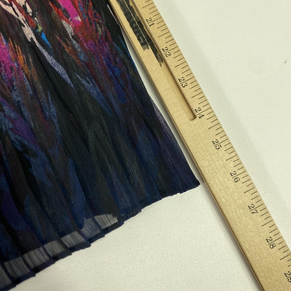 Lane Bryant Skirt Womens 26/28 Multicolor Pleated Mini Ombre Abstract Print - Picture 4 of 11